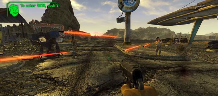 Fallout Superhot: скриншот модифицированного геймплея