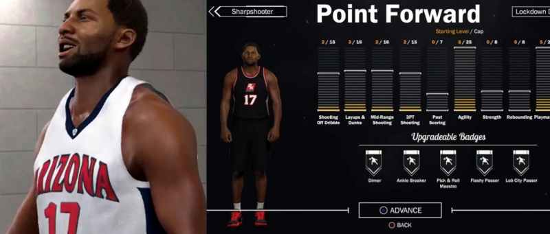 Создание персонажа в NBA 2K17